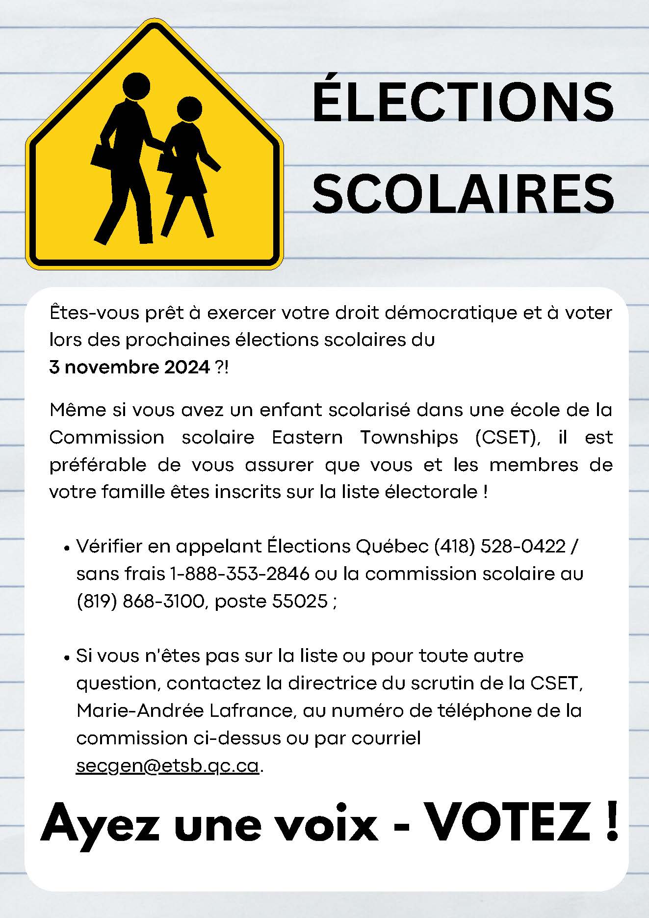 FRENCH SCHOOL ELECTIONS 2024